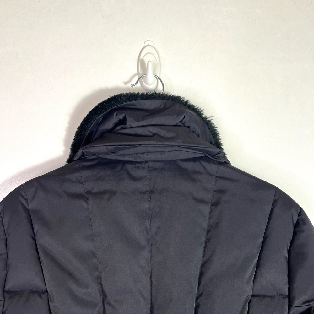 Fera Down Snow Jacket Faux Fur Removable Collar Black Size 8 - Picture 6 of 15